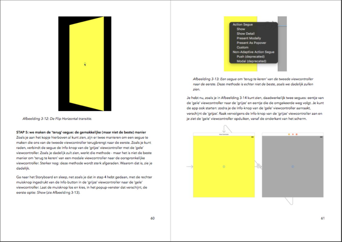 Apps bouwen met Swift eBook: UIKit, viewcontrollers en segues voorbeeld 1