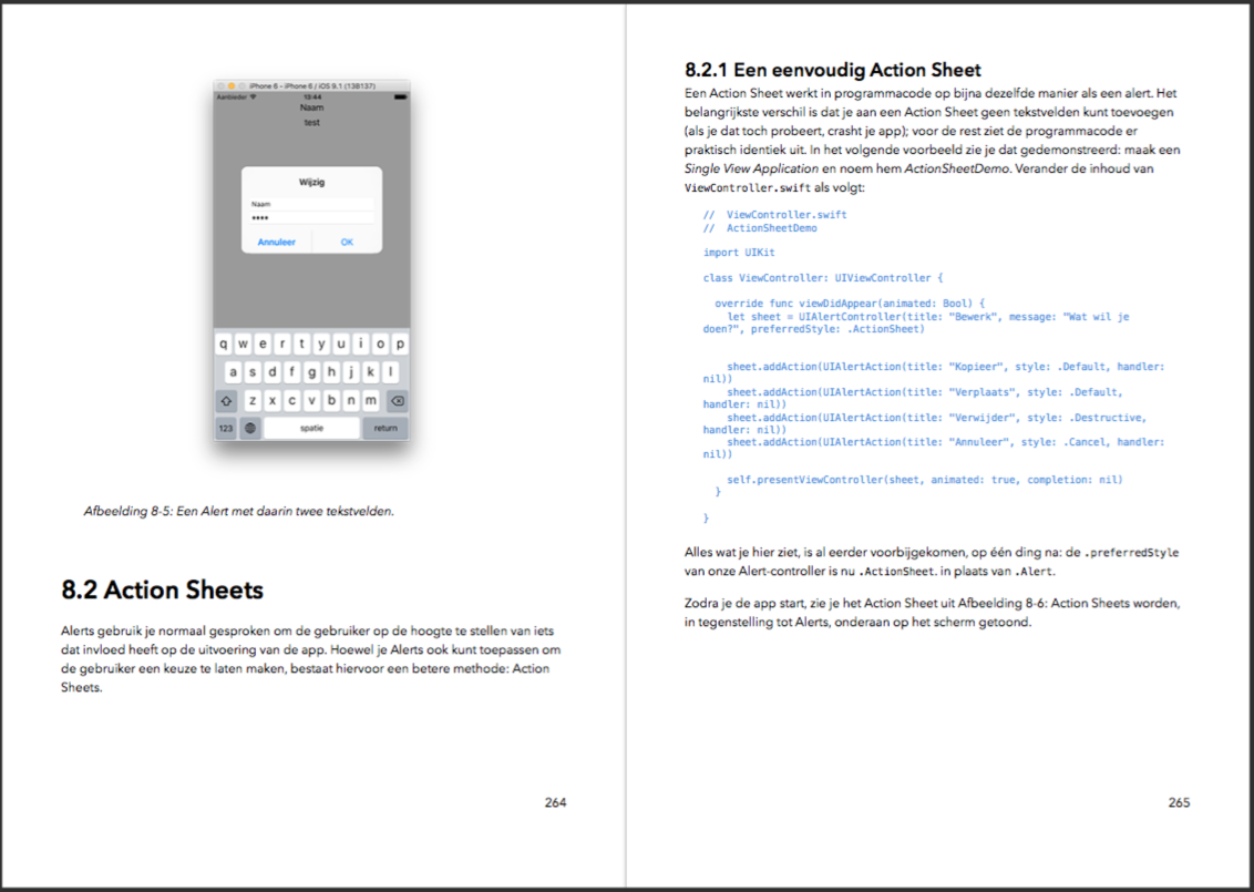 Apps bouwen met Swift eBook: UIKit, viewcontrollers en segues voorbeeld 3